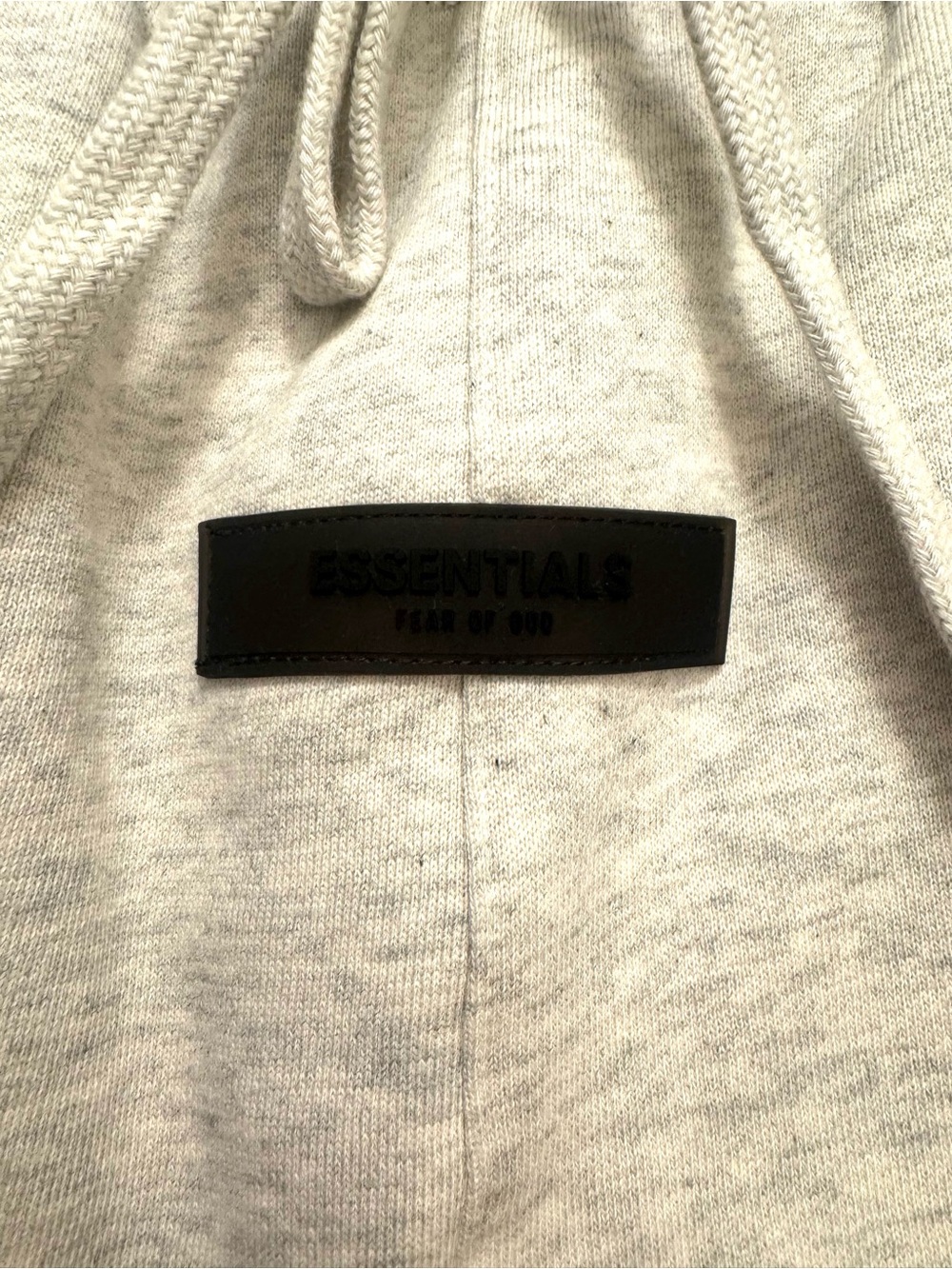 ESSENTIALS Men’s Heather Grey Fleece Athletic Shorts - Picture 5 of 5
